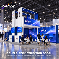 Stand d'exposition commercial modulaire en aluminium TIANYU, sans outil, à double étage, pour salon professionnel, exposition commerciale, convention