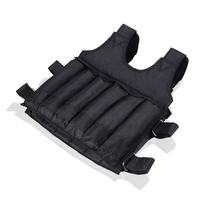 Gilet lesté réglable 1-50 kg en tissu Oxford imperméable pour extérieur, avec plaques de poids en acier et fer et fermeture éclair