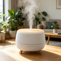 Diffuseur d'huiles essentielles 400 ml pour grande pièce, humidificateur d'arômes, décoration intérieure, chambre de bébé, lumières colorées, design décoratif, brume fine