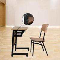 Ensemble table et chaise d'étude modernes et abordables, métal + bois, écologique, durable, pour mobilier de classe scolaire