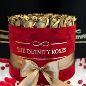 Benutzer definierte Rose Verpackung Design Blumen Box Deluxe Blumen box Geschenk Hut Boxen für Blumen Verpackung Luxus