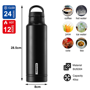 Outdoor 900ml Stainless Steel Insulated <b>Water</b> <b>Bottle</b> Leakproof BPA-Free 12-24 Hours Thermal Insulation Camping Hiking Travel Mug - Product Image 3