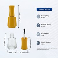 Bouteilles de vernis à ongles vides de 8,5 ml avec logo personnalisé, étiquette privée, gel UV, bouteilles en verre pour nail art