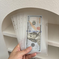 Carpeta de Presupuesto A5/A6/A7 de PP Esmerilado, Sobre para Efectivo, Organizador de Finanzas Transparente, Rastreador de Gastos, Venta al por Mayor