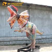 MY DINO AD083 Tête de dinosaure animatronique Dilophosaurus pour Halloween
