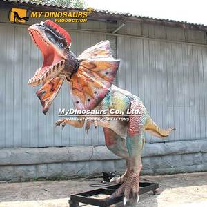 Cabeza de Dinosaurio Animatrónica Dilophosaurus de la Serie Jurásica para Halloween, Modelo AD083 de MY DINO - Product Image 4