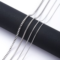 Collier chaîne maille carrée en acier inoxydable style hip-hop pour femme, bijou à maillons simples, vente chaude