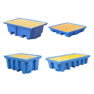 Three 3 Drums Ibc Contención de derrames Polietileno Poly Deck Pallet Tarimas Antiderrames Para 1 2 3 Tambos - Product Image 6