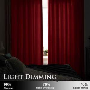 Vino <span class=keywords><strong>bordeaux</strong></span> <span class=keywords><strong>rosso</strong></span> velluto <span class=keywords><strong>tende</strong></span> oscuranti termiche Super morbide Vintage <span class=keywords><strong>tende</strong></span> di lusso per soggiorno camera da letto finestra - Product Image 4