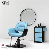 Equipo Moderno para Salón de Belleza, Silla de Peluquería Reclinable, Silla de Estilismo con Bomba Hidráulica y Rotación, Silla de Barbería