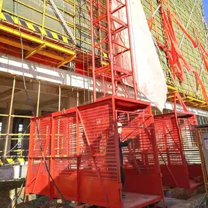 Made in china SS1T/1T ascensore a doppia gabbia per cantiere edile di ingegneria