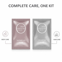 Sachets de shampoing et gel douche jetables format voyage, à l'extrait végétal, contrôle du sébum, nettoyage doux, pour hôtels et gîtes, conditionnement composite
