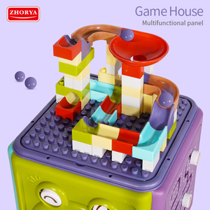 Zhorya New Top 5 Trong 1 Trẻ Sơ Sinh Sở Thích Não Phải Tìm Hiểu Trò Chơi Kid Bé Đầu Giáo Dục Khối Nhựa Hoạt Động Cube Đồ Chơi - Product Image 4