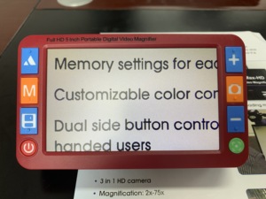 Tầm nhìn thấp xách tay kỹ thuật số điện tử video <span class=keywords><strong>Magnifier</strong></span> với 5 "HD điện thoại di động màn hình <span class=keywords><strong>Magnifier</strong></span> video khuếch đại - Product Image 5