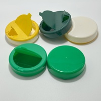 Boîte à snus en plastique PP, boîte ronde à couvercle rabattable pour le stockage de sachets de nicotine, boîte hermétique, étui de voyage de poche