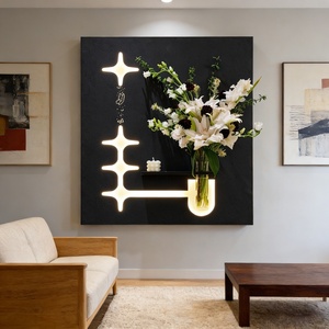 Decoración Moderna para Sala de Estar, Arte Mural 3D de Lujo, Tallado en Madera, Relieve Decorativo, Pintura Mural Hecha a Mano, Pintura Personalizada en Piedra Arenisca - Product Image 3