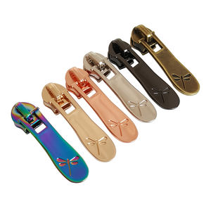 <span class=keywords><strong>2022</strong></span>, superventas, accesorios de bolsa de Color arcoíris, tirador de cremallera de Metal colorido/Tirador, deslizador de cremallera con logotipo de libélula personalizado - Product Image 2