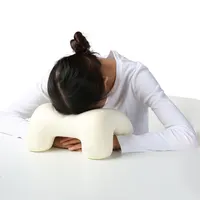 Travesseiro para descanso de pescoço, almofada colorida de descanso de pescoço em u multifuncional espuma de memória curva almofada para dormir lateral