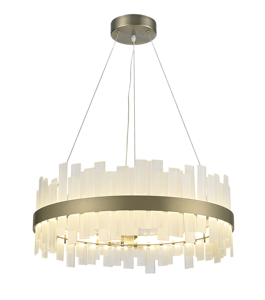 โคมไฟระย้าแก้วทรงกลม LED สำหรับวิลล่าร้านอาหาร - Product Image 1