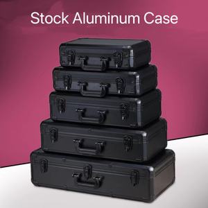 Étui en <span class=keywords><strong>aluminium</strong></span>, livraison rapide, n ° quantité minimale de commande, nouveau, noir, mat, poli, étui <span class=keywords><strong>vide</strong></span> avec grille, mousse dure, étui de rangement, <span class=keywords><strong>valise</strong></span> - Product Image 2