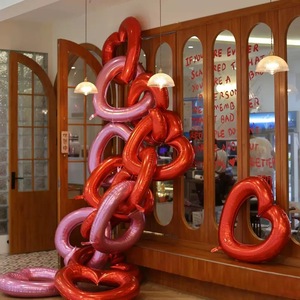 Palloncino in Alluminio a Forma di Cuore Cavo da 40 Pollici Confezionato Singolarmente per Decorazioni di Compleanni, Matrimoni, San Valentino e Capodanno - Product Image 2