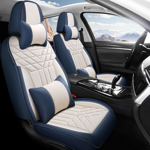 Fundas de Asiento de Coche Universales de 5 Piezas, Estilo Deportivo, de Cuero de Dos Tonos, con Almohadas, para Uso en Todas las Estaciones - Product Image 3