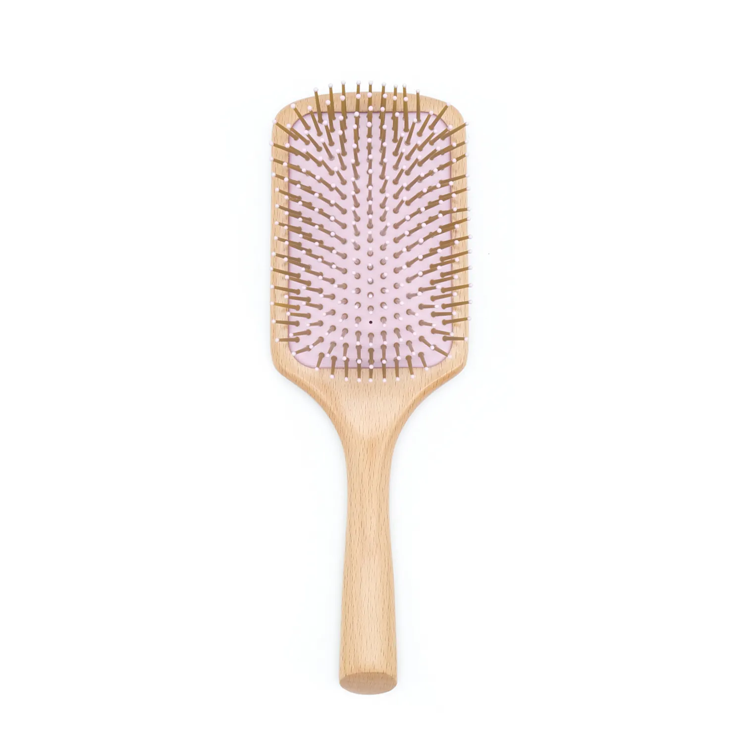 Homsaat escova de cabelo personalizada, logotipo personalizado, ecológica, de madeira, massagem em bambu, escova de cabelo