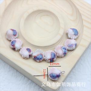 Ceramic Scallop Shell Beads Mixed Colors For Jewelry Making DIY <b>Accessories</b> - Product Image 4