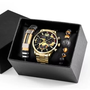Drioshipping Montres à Quartz Tendance avec Bracelet et Coffret, Montres Sport et Affaires avec Calendrier pour Hommes, Ensembles de Bijoux Reloj - Product Image 1