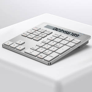 Clavier Bluetooth portable argenté avec calculatrice, clavier numérique sans fil pour ordinateur portable - Product Image 1