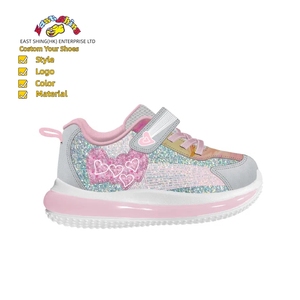 EastShing-Zapatillas de Skateboarding Light-Up para niñas, lentejuelas brillantes con plantilla TPR, estilo de patrón de logotipo para el invierno - Product Image 2