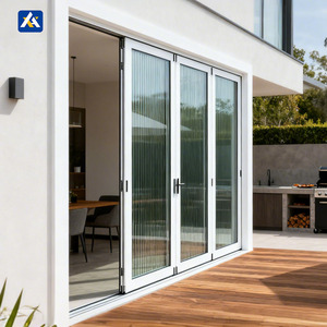 <span class=keywords><strong>Porte</strong></span> pliante affleurante en alliage d'aluminium de conception moderne pour Villa Surface finie Fenêtre extérieure Designs Ouverture pliable en verre - Product Image 3