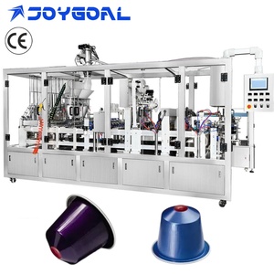 Machine de remplissage et de scellage linéaire industrielle pour capsules de café vides <span class=keywords><strong>Nespresso</strong></span>, avec purge à l'azote et détection sans coupelle - Product Image 1