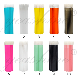 Rỗng vẻ đẹp đầy màu sắc mỹ phẩm lông mi làm sạch môi xử lý bàn chải công cụ son môi bóng bàn chải dùng một lần <span class=keywords><strong>Applicator</strong></span> Wand - Product Image 2