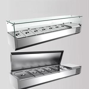 Xy tốt nhất thép không gỉ salad Máy làm lạnh di động làm mát bằng không khí trái cây kính hiển thị truy cập cho Salad thanh - Product Image 6