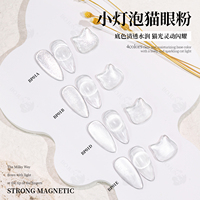 BOJUN Nouvelle Poudre Magnétique Translucide Effet Œil de Chat Pigment Nail Art Haute Brillance Effet Flash Éclatant pour Salon Professionnel Vente en Gros
