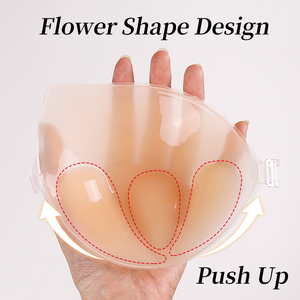Copricapezzoli Adesivi Personalizzati, <span class=keywords><strong>Reggiseno</strong></span> Senza Spalline in Silicone, <span class=keywords><strong>Reggiseno</strong></span> Adesivo Push-up in Gel di Silicone per Donne - Product Image 2