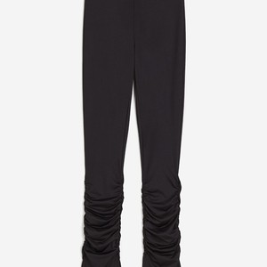 Custom Sublimated <b>Ladies</b> Mid-Waist Sports Running Legging Solid Pattern Gym Workout Fitness Pants - Product Image 5