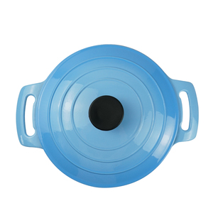 <span class=keywords><strong>Cocotte</strong></span> en fonte émaillée colorée personnalisable de 28 cm, antiadhésive et résistante au four, pour la cuisine professionnelle (vente en gros) - Product Image 4