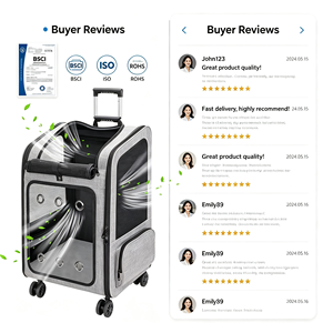 Wholesale Extra Large Durable OEM/ODM <strong>Backpack</strong> Oxford Fabric Collapsible Pet Carrier <strong>Backpack</strong> <strong>Wheels</strong> for Travel/Hiking/Outdoor - Product Image 5