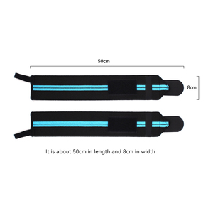 Dây đeo cổ tay tập gym có logo tùy chỉnh, có thể điều chỉnh, chất liệu thun, hỗ trợ nâng tạ - Product Image 2