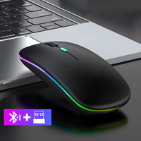 Fabrikant Draadloze Slanke Draagbare Usb Optische Muis Rgb Gaming Bt 2.4G Pc Laptop Computer Oplaadbare Draadloze Muis