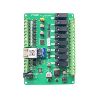 Módulo IO de relé Ethernet RS485 de 8 canales Modbus RTU/TCP LAN RJ45 para control industrial
