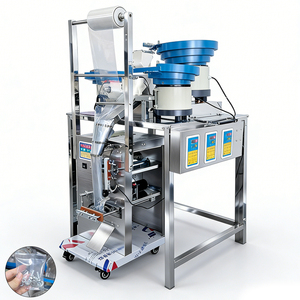 Máquina contadora y empaquetadora de tornillos, tuercas, clavos, herrajes y piezas electrónicas automáticas con alimentador vibratorio - Product Image 1