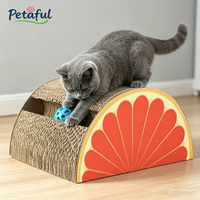 Nouvelle griffoir pour chat à 2 niveaux en carton ondulé recyclé, durable et écologique, au design moderne et grand format pastèque, jouet pour chat