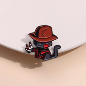 Venta al por mayor Gothic Charm Metal Crafts Película <span class=keywords><strong>de</strong></span> terror Personaje Esmalte Pins Strange Eerie Solapa Insignias Broches - Product Image 6