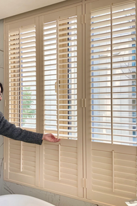 Persianas de PVC Blanco ZSTARR con Efecto Madera, Resistentes al Agua <span class=keywords><strong>para</strong></span> Baño, Clásicas <span class=keywords><strong>para</strong></span> Sala de Estar y Cocina, Fáciles de Limpiar y Resistentes al Aceite - Product Image 3