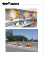 Lampe d'avertissement solaire intelligente Alarme sonore de mouvement Sécurité routière LED Strobe Clignotant Avertissement Barricade Light Lamp