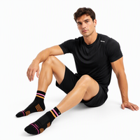 Chaussettes de course et de cyclisme personnalisées OEM/ODM avec logo, anti-ampoules, sans coutures, chaussettes de compression sportives mi-mollet
