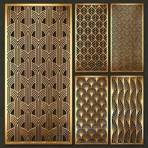 Thiết kế hiện đại phân vùng tường Nhôm <span class=keywords><strong>laser</strong></span> cắt Màn hình mô hình bảng điều khiển tấm cho ngoài trời trong nhà Divider phòng - Product Image 1